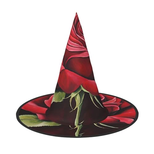 LHFIOHIRG (Gothic Rose) Hexenhut für Erwachsene, faltbar, spitzer Hut, Halloween-Kostüm, Zubehör für Frauen, Cosplay, Partys, Feiertagsdekoration von LHFIOHIRG