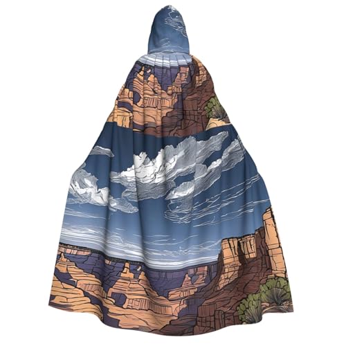 LHFIOHIRG (Grand Canyon) Umhang mit Kapuze in voller Länge für Erwachsene, Herren, Damen, Halloween, Cosplay, Kostüm, Robe mit Kapuze von LHFIOHIRG