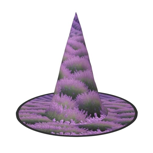LHFIOHIRG (Lavendel) Hexenhut für Erwachsene, faltbar, spitzer Hut, Halloween-Kostüm, Zubehör für Frauen, Cosplay, Partys, Urlaubsdekoration von LHFIOHIRG