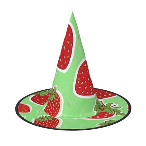 LHFIOHIRG (Lovely Strawberry) Hexenhut für Erwachsene, faltbar, spitzer Hut, Halloween-Kostüm, Zubehör für Frauen, Cosplay, Partys, Urlaubsdekoration von LHFIOHIRG