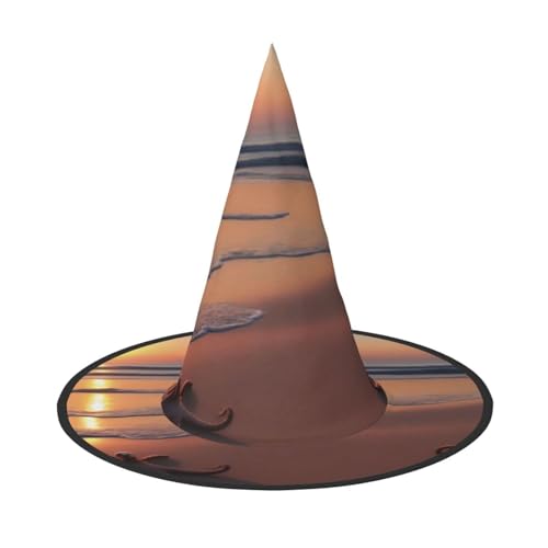 LHFIOHIRG (Octopus Beach) Erwachsene Hexenhut Faltbarer Spitzhut Halloween Kostüm Zubehör für Frauen Cosplay Partys Urlaub Dekoration von LHFIOHIRG