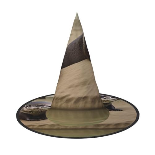 LHFIOHIRG (Otter) Erwachsener Hexenhut Faltbarer Spitzhut Halloween Kostüm Zubehör für Frauen Cosplay Partys Urlaub Dekoration von LHFIOHIRG
