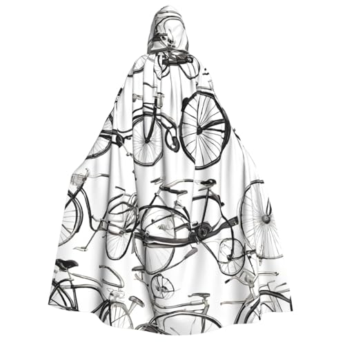 LHFIOHIRG (Retro-Fahrrad) Umhang mit Kapuze in voller Länge für Erwachsene, Herren, Damen, Halloween, Cosplay, Kostüm, Robe mit Kapuze von LHFIOHIRG