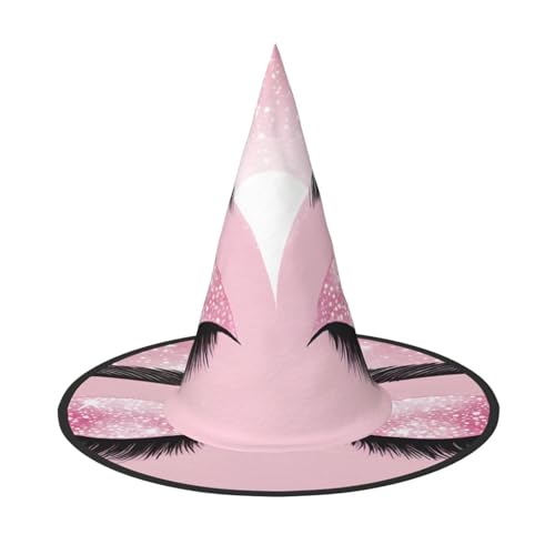 LHFIOHIRG (Rose Gold Wimpern) Erwachsene Hexenhut Faltbarer Spitzhut Halloween Kostüm Zubehör für Frauen Cosplay Partys Urlaub Dekoration von LHFIOHIRG