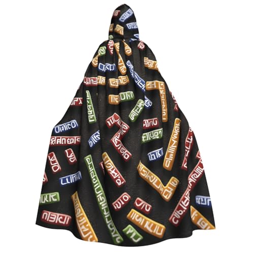 LHFIOHIRG (Rune Shape Bar) Umhang mit Kapuze in voller Länge für Erwachsene, Herren, Damen, Halloween, Cosplay, Kostüm, Robe mit Kapuze von LHFIOHIRG