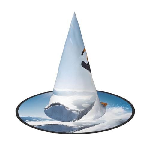 LHFIOHIRG (Snowboarding) Hexenhut für Erwachsene, faltbar, spitzer Hut, Halloween-Kostüm, Zubehör für Frauen, Cosplay, Partys, Urlaubsdekoration von LHFIOHIRG
