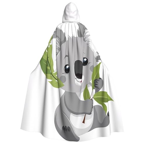 LHFIOHIRG (Süßer Koala) Umhang mit Kapuze in voller Länge für Erwachsene, Herren, Damen, Halloween, Cosplay, Kostüm, Robe mit Kapuze von LHFIOHIRG