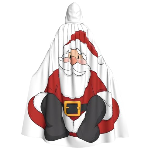LHFIOHIRG (Süßer Weihnachtsmann) Umhang mit Kapuze in voller Länge für Erwachsene, Herren, Damen, Halloween, Cosplay, Kostüm, Robe mit Kapuze von LHFIOHIRG