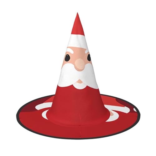 LHFIOHIRG (Weihnachtsmann) Erwachsener Hexenhut Faltbarer Spitzhut Halloween Kostüm Zubehör für Frauen Cosplay Partys Urlaub Dekoration von LHFIOHIRG