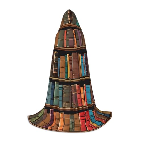 LHFIOHIRG Bibliothek, Bücherregal, Teenager, Halloween, Kapuzenumhang, langer Umhang mit übergroßer Kapuze, für Cosplay, Kostümpartys von LHFIOHIRG