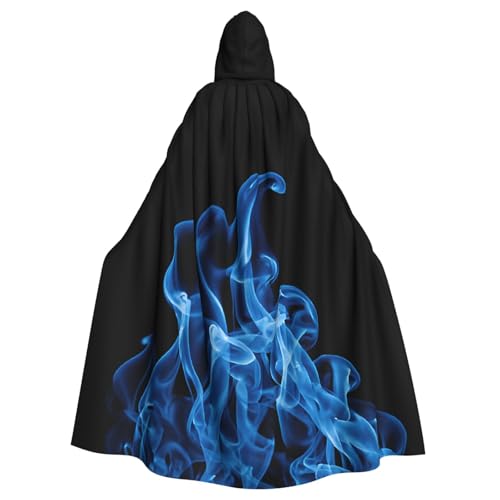LHFIOHIRG Blue Flame Kapuzenumhang für Erwachsene, Halloween-Kostüm, Robe für Männer und Frauen, Cosplay-Party LHFIOHIRG Blue Flame Kapuzenumhang für Erwachsene, Halloween-Kostüm, Robe für Männer und Frauen, Cosplay-Party von LHFIOHIRG
