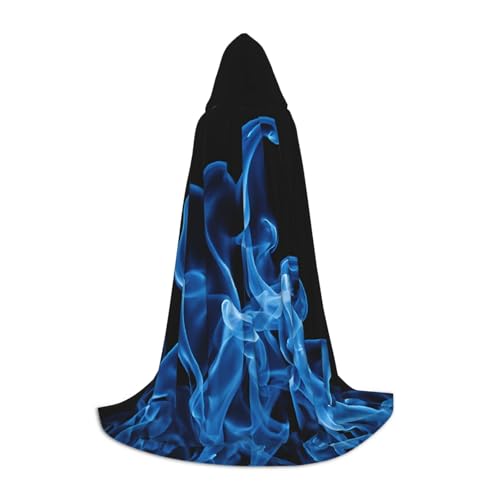 LHFIOHIRG Blue Flame Teenager Halloween Kapuzenumhang Langer Umhang mit übergroßer Kapuze für Cosplay Kostüm Partys LHFIOHIRG Blue Flame Teenager Halloween Kapuzenumhang Langer Umhang mit übergroßer Kapuze für Cosplay Kostüm Partys von LHFIOHIRG