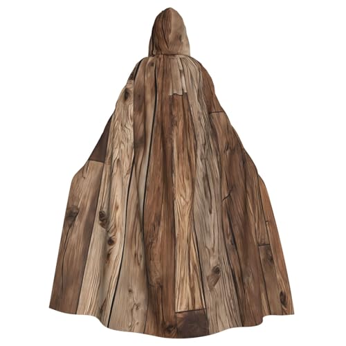 LHFIOHIRG Brauner Holzumhang mit Kapuze für Erwachsene, Halloween-Kostüm, Robe für Männer und Frauen, Cosplay-Party von LHFIOHIRG