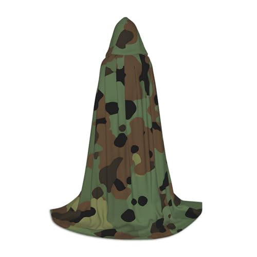 LHFIOHIRG Camouflage-Muster für Teenager, Halloween, Kapuzenumhang, langer Umhang mit übergroßer Kapuze, für Cosplay-Kostümpartys LHFIOHIRG Camouflage-Muster für Teenager, Halloween, Kapuzenumhang, langer Umhang mit übergroßer Kapuze, für Cosplay-Kostümpartys von LHFIOHIRG