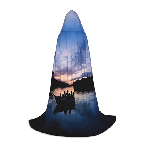 LHFIOHIRG Fishing Scenic Teenager Halloween Kapuzenumhang Langer Umhang mit übergroßer Kapuze für Cosplay-Kostümpartys LHFIOHIRG Fishing Scenic Teenager Halloween Kapuzenumhang Langer Umhang mit übergroßer Kapuze für Cosplay-Kostümpartys von LHFIOHIRG