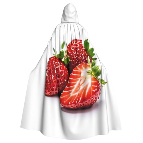 LHFIOHIRG Fresh Strawberry Kapuzenumhang für Erwachsene, Halloween-Kostüm, Robe für Männer und Frauen, Cosplay-Party LHFIOHIRG Fresh Strawberry Kapuzenumhang für Erwachsene, Halloween-Kostüm, Robe für Männer und Frauen, Cosplay-Party von LHFIOHIRG