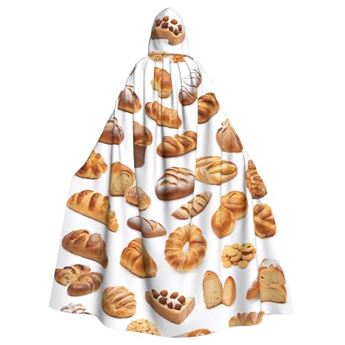 LHFIOHIRG Gemaltes Brot Erwachsenen-Kapuzenumhang Halloween Kostüm Robe für Männer Frauen Cosplay Party LHFIOHIRG Gemaltes Brot Erwachsenen-Kapuzenumhang Halloween Kostüm Robe für Männer Frauen Cosplay Party von LHFIOHIRG