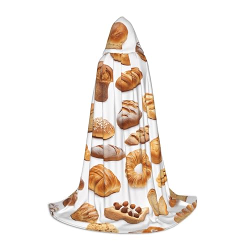 LHFIOHIRG Gemaltes Brot Teenager Halloween Kapuzenumhang Langer Umhang mit übergroßer Kapuze für Cosplay Kostüm Partys LHFIOHIRG Gemaltes Brot Teenager Halloween Kapuzenumhang Langer Umhang mit übergroßer Kapuze für Cosplay Kostüm Partys von LHFIOHIRG