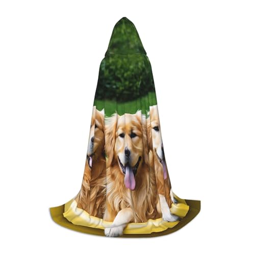 LHFIOHIRG Golden Retriever Kapuzenumhang für Hunde, Welpen, Haustiere, Teenager, Halloween, langer Umhang mit übergroßer Kapuze, für Cosplay-Kostümpartys LHFIOHIRG Golden Retriever Kapuzenumhang für Hunde, Welpen, Haustiere, Teenager, Halloween, langer Umhang mit übergroßer Kapuze, für Cosplay-Kostümpartys von LHFIOHIRG