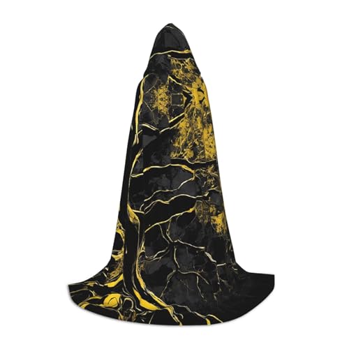LHFIOHIRG Goldene schwarze Tapete für Teenager, Halloween, Kapuzenumhang, langer Umhang mit übergroßer Kapuze, für Cosplay-Kostümpartys LHFIOHIRG Goldene schwarze Tapete für Teenager, Halloween, Kapuzenumhang, langer Umhang mit übergroßer Kapuze, für Cosplay-Kostümpartys von LHFIOHIRG