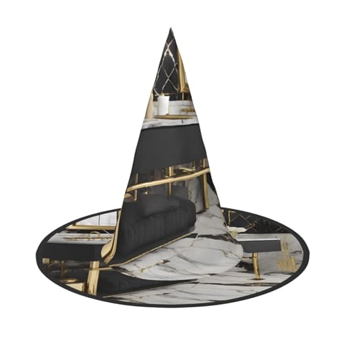 LHFIOHIRG Hexenhut für Erwachsene, faltbar, spitzer Hut, Halloween-Kostüm, Zubehör für Damen, Cosplay, Partys, Urlaubsdekoration LHFIOHIRG Hexenhut für Erwachsene, faltbar, spitzer Hut, Halloween-Kostüm, Zubehör für Damen, Cosplay, Partys, Urlaubsdekoration von LHFIOHIRG