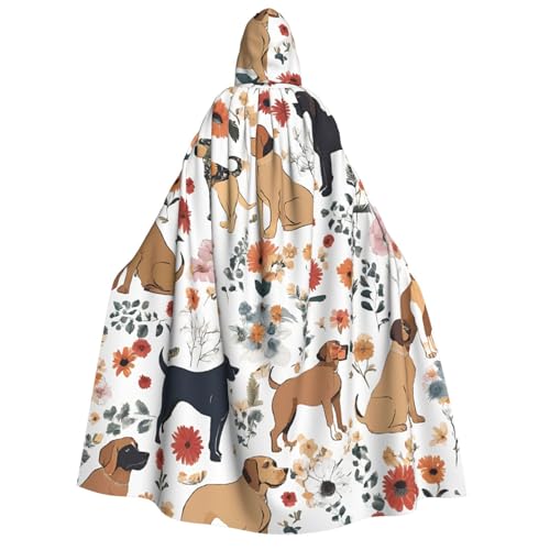 LHFIOHIRG Kapuzenumhang mit Cartoon-Katze und Hund, für Erwachsene, Herren, Damen, Halloween, Cosplay, Kostüm, Robe mit Kapuze LHFIOHIRG Kapuzenumhang mit Cartoon-Katze und Hund, für Erwachsene, Herren, Damen, Halloween, Cosplay, Kostüm, Robe mit Kapuze von LHFIOHIRG