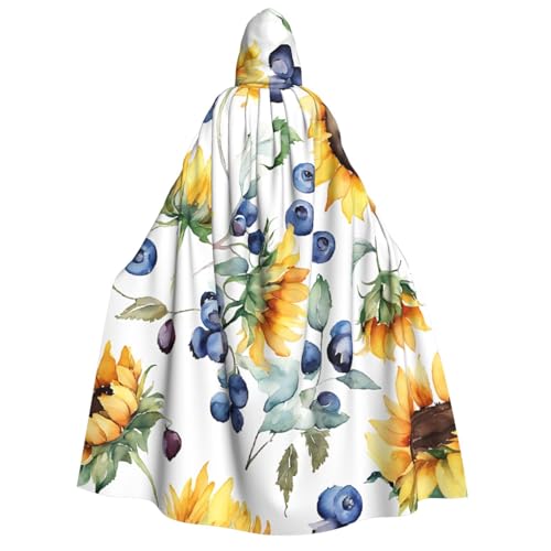 LHFIOHIRG Kapuzenumhang mit Sonnenblumen-Aufdruck, für Erwachsene, Herren, Damen, Halloween, Cosplay, Kostüm, Robe mit Kapuze LHFIOHIRG Kapuzenumhang mit Sonnenblumen-Aufdruck, für Erwachsene, Herren, Damen, Halloween, Cosplay, Kostüm, Robe mit Kapuze von LHFIOHIRG