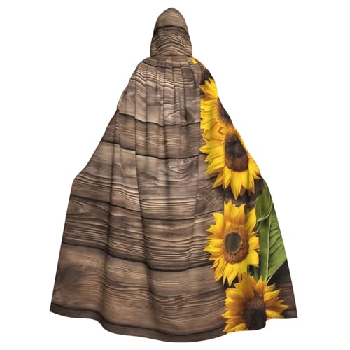 LHFIOHIRG Kapuzenumhang mit Sonnenblumen-Motiv, für Erwachsene, Halloween-Kostüm, Robe für Männer und Frauen, Cosplay-Party LHFIOHIRG Kapuzenumhang mit Sonnenblumen-Motiv, für Erwachsene, Halloween-Kostüm, Robe für Männer und Frauen, Cosplay-Party von LHFIOHIRG