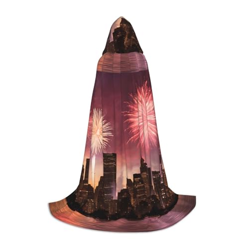 LHFIOHIRG Las Vegas Sonnenuntergang Teenager Halloween Kapuzenumhang Langer Umhang mit übergroßer Kapuze für Cosplay Kostüm Partys von LHFIOHIRG