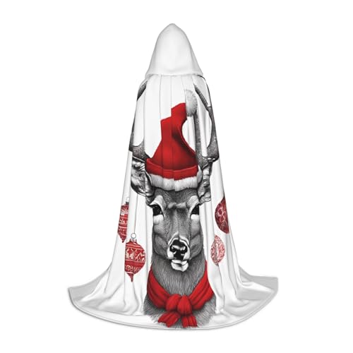 LHFIOHIRG Lustiger Weihnachtselch Teenager Halloween Kapuzenumhang Langer Umhang mit übergroßer Kapuze für Cosplay Kostüm Partys LHFIOHIRG Lustiger Weihnachtselch Teenager Halloween Kapuzenumhang Langer Umhang mit übergroßer Kapuze für Cosplay Kostüm Partys von LHFIOHIRG