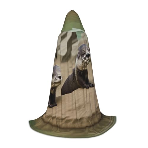LHFIOHIRG Otter Teenager Halloween Kapuzenumhang Langer Umhang mit übergroßer Kapuze für Cosplay Kostüm Partys LHFIOHIRG Otter Teenager Halloween Kapuzenumhang Langer Umhang mit übergroßer Kapuze für Cosplay Kostüm Partys von LHFIOHIRG