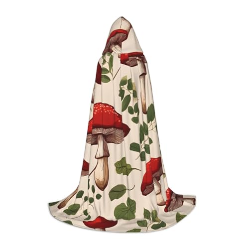LHFIOHIRG Rote Pilze Teenager Halloween Kapuzenumhang Langer Umhang mit übergroßer Kapuze für Cosplay Kostüm Partys LHFIOHIRG Rote Pilze Teenager Halloween Kapuzenumhang Langer Umhang mit übergroßer Kapuze für Cosplay Kostüm Partys von LHFIOHIRG
