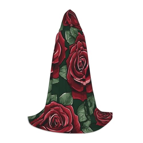 LHFIOHIRG Rote Rose Teenager Halloween Kapuzenumhang Langer Umhang mit übergroßer Kapuze für Cosplay Kostüm Partys LHFIOHIRG Rote Rose Teenager Halloween Kapuzenumhang Langer Umhang mit übergroßer Kapuze für Cosplay Kostüm Partys von LHFIOHIRG