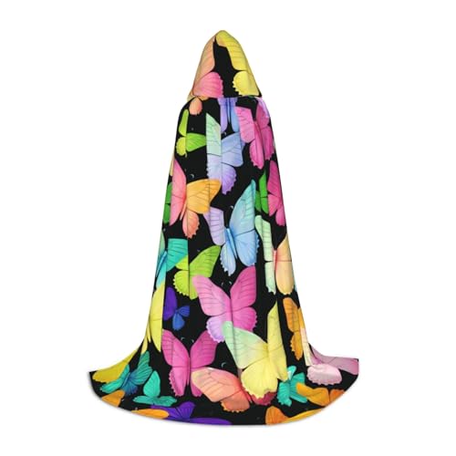 LHFIOHIRG Schmetterlinge Teenager Halloween Kapuzenumhang Langer Umhang mit übergroßer Kapuze für Cosplay Kostüm Partys LHFIOHIRG Schmetterlinge Teenager Halloween Kapuzenumhang Langer Umhang mit übergroßer Kapuze für Cosplay Kostüm Partys von LHFIOHIRG