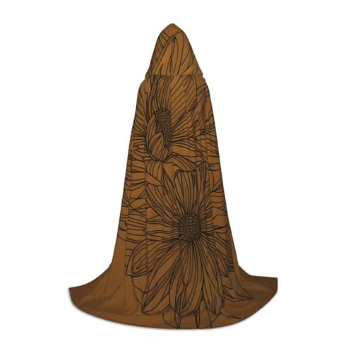 LHFIOHIRG Schwarzer Blumenumhang für Teenager, Halloween, Kapuzenumhang, langer Umhang mit übergroßer Kapuze, für Cosplay-Kostümpartys LHFIOHIRG Schwarzer Blumenumhang für Teenager, Halloween, Kapuzenumhang, langer Umhang mit übergroßer Kapuze, für Cosplay-Kostümpartys von LHFIOHIRG