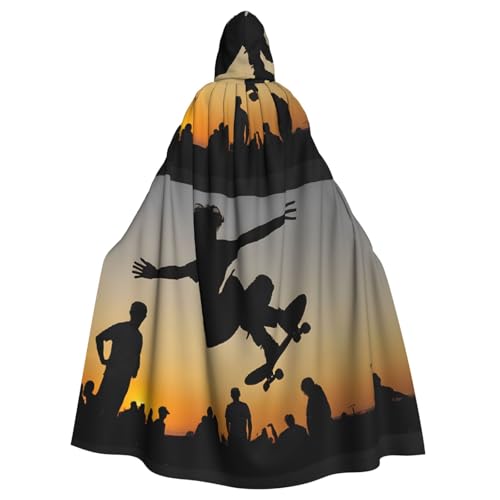 LHFIOHIRG Skateboard-Umhang mit Kapuze für Erwachsene, Halloween-Kostüm, Robe für Männer und Frauen, Cosplay-Party LHFIOHIRG Skateboard-Umhang mit Kapuze für Erwachsene, Halloween-Kostüm, Robe für Männer und Frauen, Cosplay-Party von LHFIOHIRG