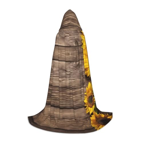 LHFIOHIRG Sonnenblumen-Umhang für Teenager, Halloween, Kapuzenumhang, langer Umhang mit übergroßer Kapuze, für Cosplay-Kostümpartys LHFIOHIRG Sonnenblumen-Umhang für Teenager, Halloween, Kapuzenumhang, langer Umhang mit übergroßer Kapuze, für Cosplay-Kostümpartys von LHFIOHIRG