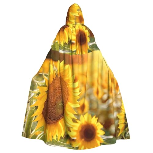 LHFIOHIRG Sonnenblumen-Umhang mit Kapuze für Erwachsene, Halloween-Kostüm, Robe für Männer und Frauen, Cosplay-Party LHFIOHIRG Sonnenblumen-Umhang mit Kapuze für Erwachsene, Halloween-Kostüm, Robe für Männer und Frauen, Cosplay-Party von LHFIOHIRG
