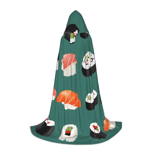 LHFIOHIRG Sushi Teenager Halloween Kapuzenumhang Langer Umhang mit übergroßer Kapuze für Cosplay Kostüm Partys LHFIOHIRG Sushi Teenager Halloween Kapuzenumhang Langer Umhang mit übergroßer Kapuze für Cosplay Kostüm Partys von LHFIOHIRG