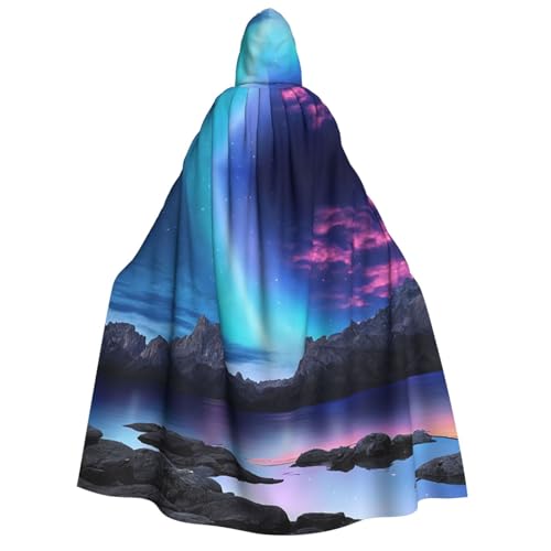 LHFIOHIRG Umhang mit Kapuze, 3D-Grafik, Universum, Weltraum, für Erwachsene, Herren, Damen, Halloween, Cosplay, Kostüm, Robe mit Kapuze von LHFIOHIRG