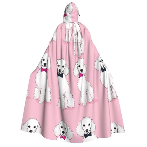 LHFIOHIRG Umhang mit Kapuze (Pudelhunde) in voller Länge für Erwachsene, Herren, Damen, Halloween, Cosplay, Kostüm, Robe mit Kapuze von LHFIOHIRG