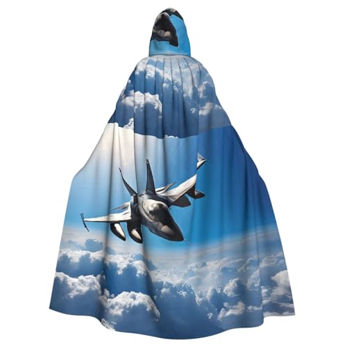LHFIOHIRG Umhang mit Kapuze für Erwachsene, Flugzeug-Jets, Halloween-Kostüm, Robe für Männer und Frauen, Cosplay-Party von LHFIOHIRG