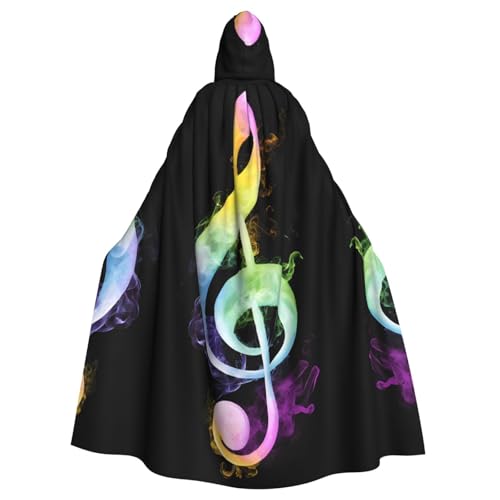 LHFIOHIRG Umhang mit Kapuze für Erwachsene, bunt, Musiknoten, Halloween-Kostüm, Robe für Männer und Frauen, Cosplay-Party LHFIOHIRG Umhang mit Kapuze für Erwachsene, bunt, Musiknoten, Halloween-Kostüm, Robe für Männer und Frauen, Cosplay-Party von LHFIOHIRG