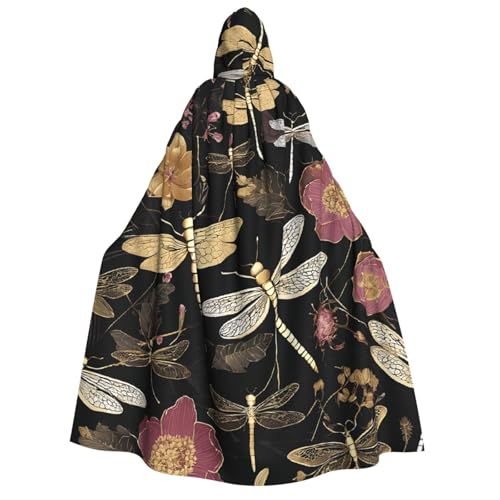 LHFIOHIRG Umhang mit Kapuze in voller Länge, Libellenmotiv, für Erwachsene, Herren, Damen, Halloween, Cosplay, Kostüm, Robe mit Kapuze LHFIOHIRG Umhang mit Kapuze in voller Länge, Libellenmotiv, für Erwachsene, Herren, Damen, Halloween, Cosplay, Kostüm, Robe mit Kapuze von LHFIOHIRG