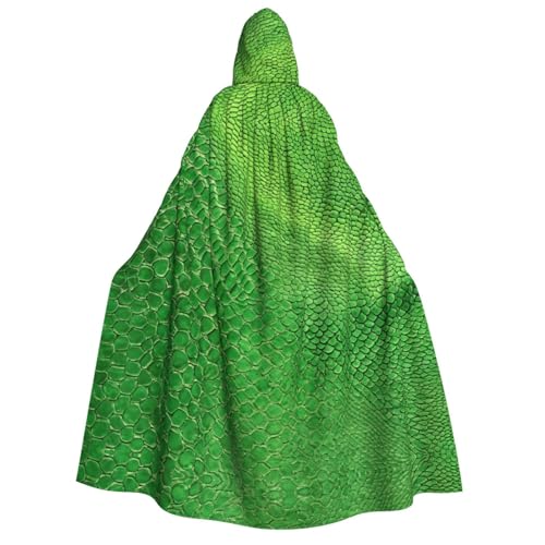 LHFIOHIRG Umhang mit Kapuze in voller Länge, für Erwachsene, Herren, Damen, Halloween, Cosplay, Kostüm, Robe mit Kapuze, Grün von LHFIOHIRG