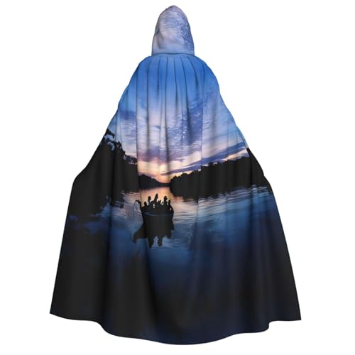 LHFIOHIRG Umhang mit Kapuze in voller Länge für Erwachsene, Herren, Damen, Halloween, Cosplay, Kostüm, Robe mit Kapuze von LHFIOHIRG