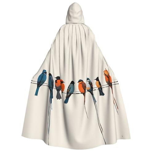 LHFIOHIRG Umhang mit Kapuze in voller Länge für Erwachsene, Herren, Damen, Halloween, Cosplay, Kostüm, Robe mit Kapuze von LHFIOHIRG
