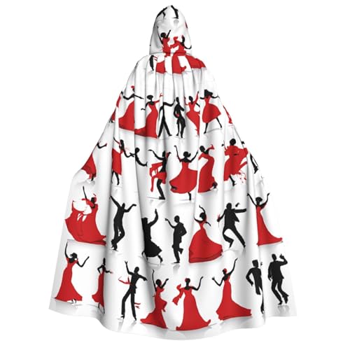 LHFIOHIRG Umhang mit Kapuze in voller Länge für Erwachsene, Herren, Damen, Halloween, Cosplay, Kostüm, Robe mit Kapuze von LHFIOHIRG