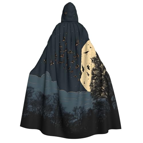 LHFIOHIRG Umhang mit Kapuze in voller Länge für Erwachsene, Herren, Damen, Halloween, Cosplay, Kostüm, Robe mit Kapuze von LHFIOHIRG