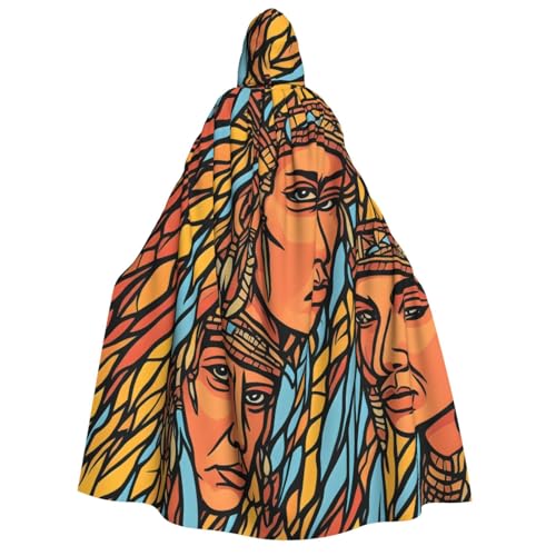 LHFIOHIRG Umhang mit Kapuze in voller Länge mit Kapuze, für Erwachsene, Herren, Damen, Halloween, Cosplay, Kostüm, Robe mit Kapuze von LHFIOHIRG